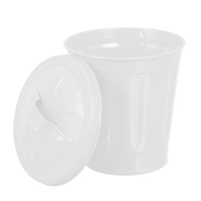 STOBAZA 1pc Cute Desktop Waste Bin Lid Creative Small Garbage Container for Office and Home Adorable Flowerpot Style Storage Pot for Tabletop Use