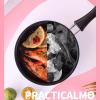 5 Inch Mini Nonstick Egg Pan, Small Frying Pan Designed for Eggs Pancakes, Omelet Pan with Stay Cool Handle, Camping Indoor and Outdoor Cooking(Blue) view 4