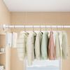 closet rod Hanger Telescopic Rod for Hanging Heavy Duty Clothes, Wall Mount Closet Pole Bar with Non-slip Base, Shower No Drilling Tension Curtain Rail ( Color : White , Size : 150-220 cm(59"-86 5/8") view 1