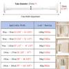 closet rod Hanger Telescopic Rod for Hanging Heavy Duty Clothes, Wall Mount Closet Pole Bar with Non-slip Base, Shower No Drilling Tension Curtain Rail ( Color : White , Size : 150-220 cm(59"-86 5/8") view 2