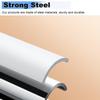 closet rod Hanger Telescopic Rod for Hanging Heavy Duty Clothes, Wall Mount Closet Pole Bar with Non-slip Base, Shower No Drilling Tension Curtain Rail ( Color : White , Size : 150-220 cm(59"-86 5/8") view 3