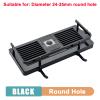 BEIJIALY Shower Rails Caddy Storage Shelf, Shower Shelf for Shower Rail Shower Caddy Shelves, Bathroom Shower Rack Organizer Sponge Holder No Drilling Shower Holder for Bathroom (Black Round) view 4