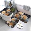 ViLlex Anti Slip Bathroom Rugs Set 3 Piece, Luxurious Super Soft Flannel Rugs Super Absorbent Non Slip Mat Bohemian White Lotus view 3