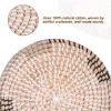 uxcell Wall Basket Decor, Natural Woven Seagrass Flat Basket, Wall Hanging Decorative Basket, Bohemian Wall Art for Living Room Bedroom (25cm - Style 10) view 2