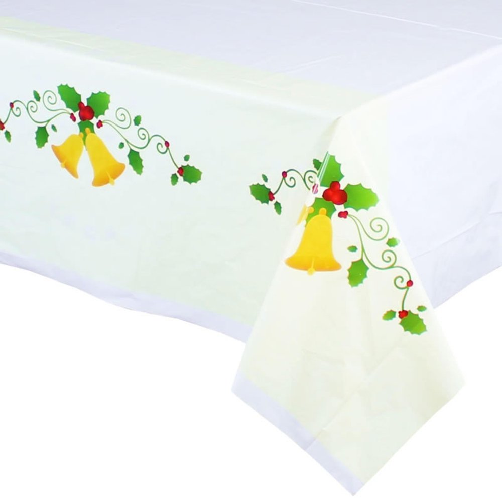OLELy Christmas Rectangular Disposable Tablecloth Cartoon Christmas Tabletop Decoration Tablecloth Two Tablecloths