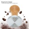 Tamper, Coffee Tamper,58mm Coffee Tamper Espressos Press with Tamper Mat 304 Stainless Steel Flat Base Wooden Handle Hammer for Coffee Grounds Barista Espressos Machines Accessories(Thread) view 2