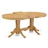 HomeStock Dining Room Set 7Pc Table & Chairs - Modern Design, Oak Finish, Linen Fabric, Dark Khaki view 2