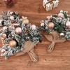 PEKJI Wall Mounted Creative Xmas Tree Plastic Mini Artificial Christmas Tree Door Wall Upside Down Hanging Decoration view 4