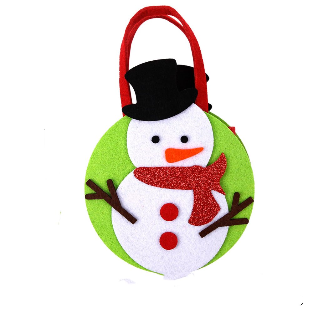 Yukihira New Felt Christmas Tote Bag Christmas Eve Apple Bag Christmas Decorations Cartoon Elk Candy Bag