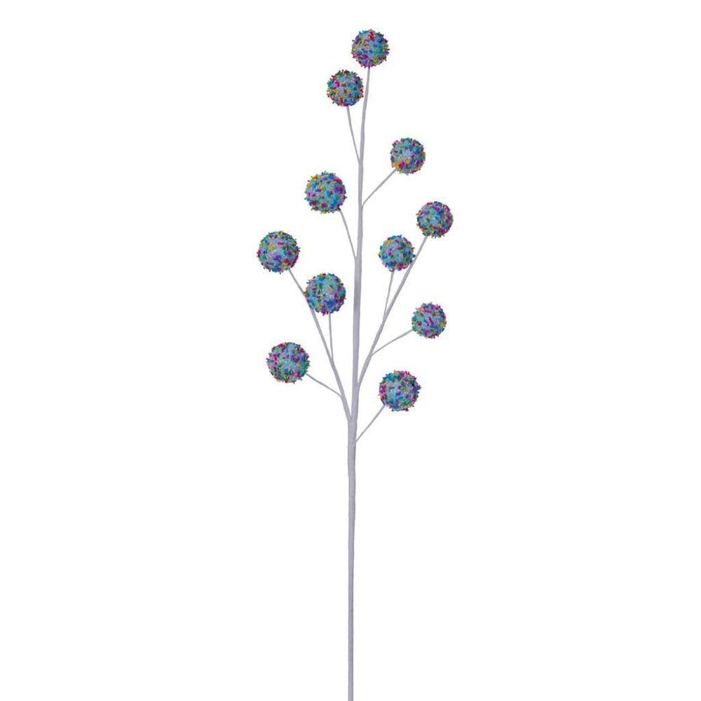 Vickerman 736531-26" Blue Glitter Ball Spray (3 Pack) (EH236702)