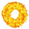 Vickerman 24" Flocked Yellow Artificial Pre-Lit Wreath with 50 Yellow LED Mini Lights view 1