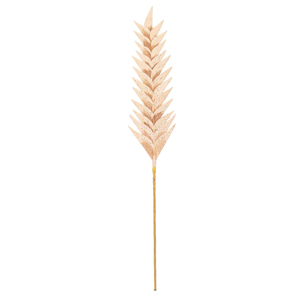 Vickerman 28" Artificial Light Brown Designer Sword Palm Stem 3/Bag. Features a Paper Based Palm.
