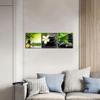 3 Panel Zen Canvas Wall Art Still Life SPA Stone Green Bamboo White Frangipani Flower Pictures Prints on Canvas for Home Office Kitchen Wall Decor 10x10inchx3 Framed view 3
