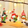 Christmas Decorations Painted Wooden Pendant Christmas Tree Faceless Old Rudolf Christmas Pendant view 2