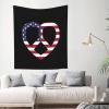 ADTEMP Heart Love Peace Sign Tapestry 60x51 Inch Art Wall Hanging Banner Tapestry Bedroom Living Room Dorm view 3
