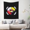 ADTEMP Medicine Wheel Native Americans Tapestry 60x51 Inch Art Wall Hanging Banner Tapestry Bedroom Living Room Dorm, Black view 3