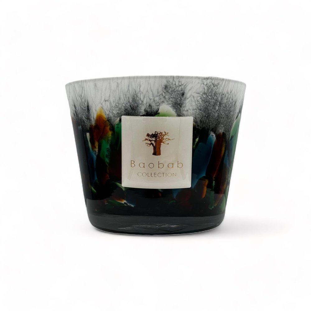 Baobab Collection Scented Luxury Candle Rainforest Amazonia (Bergamot-Cardamom-Musk) Hand-Blown Opaline Glass, Crafted in EU (MAX10)