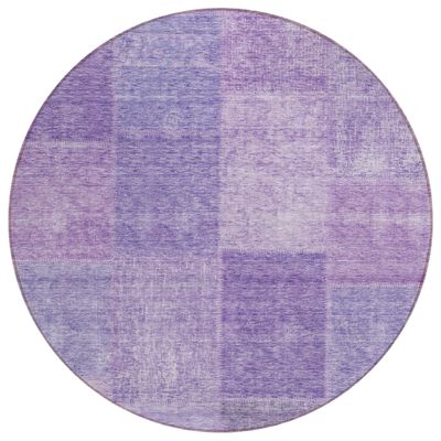 Addison Rugs Chantille ACN664 Lavender 8' x 8' Indoor Outdoor Round Area Rug, Easy Clean, Machine Washable, Non Shedding, Bedroom, Entry, Living Room, Dining Room, Kitchen, Patio Rug