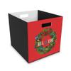 Believe Christmas Felt Storage Box, Christmas Storage Gift Box, Holiday Decor Storage, Holiday Season Box, Red Christmas Box view 1