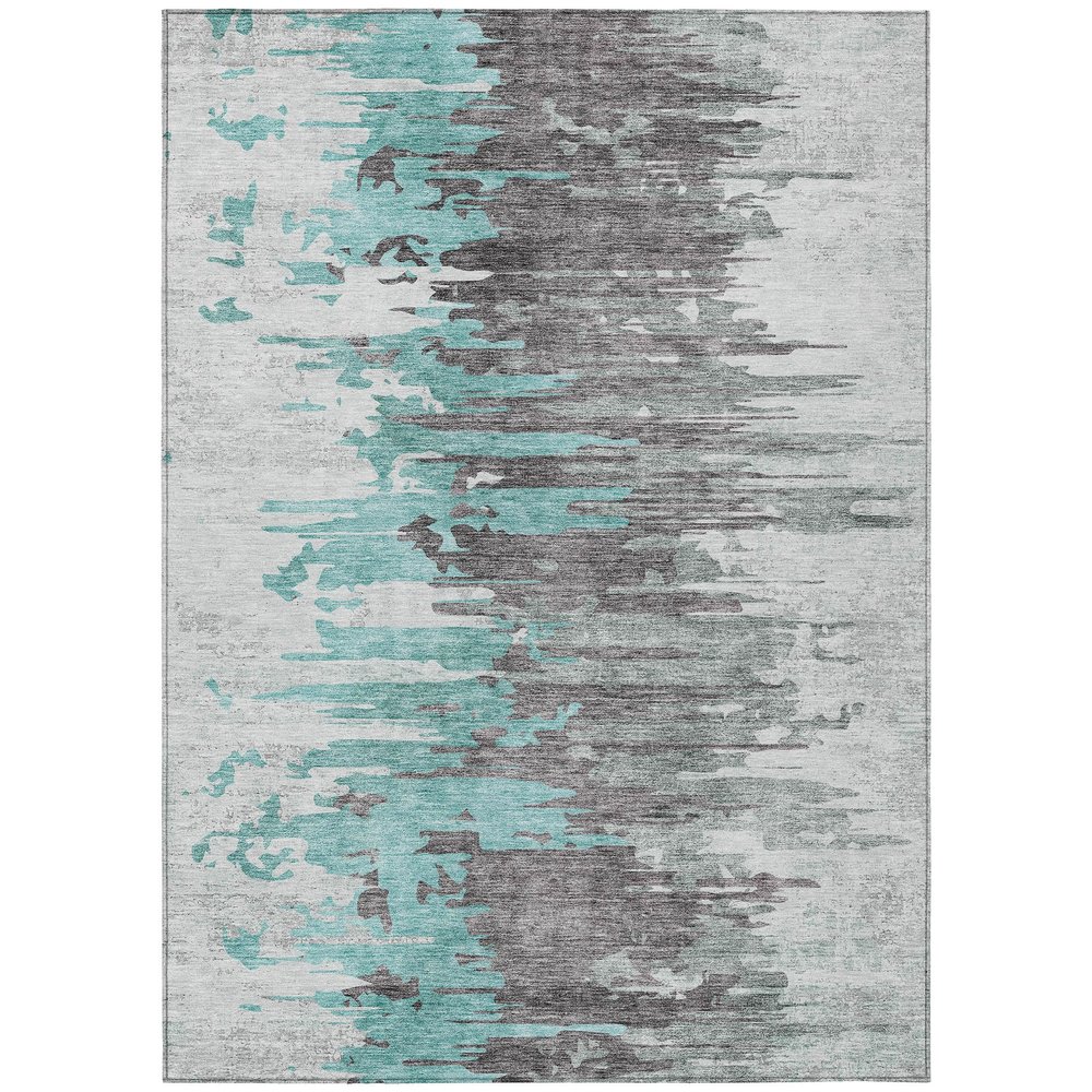 Addison Rugs Chantille ACN704 Teal 8' x 10' Indoor Outdoor Area Rug, Easy Clean, Machine Washable, Non Shedding, Bedroom, Entry, Living Room, Dining Room, Kitchen, Patio Rug