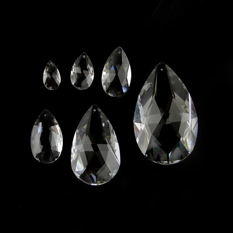 Artsim Chandelier Crystal Prisms Pendants 22mm 20pcs/ 100pcs Clear Hanging Crystal Beads Pendants Parts Chandelier Crystal Prisms Pendants (Size : 100pcs)