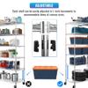 6 Tier NSF Wire Shelf Shelving Unit, 18 x 48 x 82 In 6000lbs Capacity Heavy Duty Adjustable Storage Metal Rack with Wheels/Leveling Feet & Shelf Liners, Ideal for Garage, Kitchen, and More - Chrome view 4