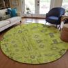 Addison Rugs Chantille ACN697 Aloe 8' x 8' Indoor Outdoor Round Area Rug, Easy Clean, Machine Washable, Non Shedding, Bedroom, Entry, Living Room, Dining Room, Kitchen, Patio Rug view 2