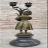 Classic Victorian Statue - Young Girl with Tulip Vase Bronze Sculpture Gift Gift Home Deal by Finery Bronze view 4
