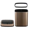 Garbage Cabinet Home Business Office Smart Home Trash Can Stainless Steel Automatic Induction Living Room Bedroom Office Garbage Storage Kitchen Trash Can (Color : Gold) view 3