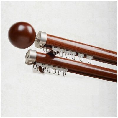 Curtain Double Track Set Heavy-Duty Curtain Rails 75-600cm Curtain Rods for Patio, Sliding Glass Door, Living Room (Color : A, Size : 250cm(4 * 125cm))