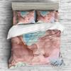 REALIN Blue Pink Marble Duvet Cover Set Colorful Swirl Marble Bedding Girl Boy Kids Bed Sets 2/3/4PCS Quilt Covers/Sheets/Pillow Shams,Twin/Full/Queen/King (A,Queen-228x228cm-3PCS) view 1