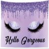 CORFOTO 81x59 Inch Fabric Beautiful Lashes Eye Shadow Tapestry Hello Gorgeous in Purple Wall Hanging Woman Girls Make Up Tapestry for Wall Decor Living Room College Dorm Decor Wallpaper view 1