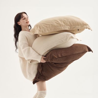COCO TOP Set of 3 Corduroy Large Pillow Covers 28x28inch, Super Soft-Touch Boho Vintage Earth Tones Cushion Cases for Sofa, Living Room, Bedroom, Office,Game HomeDark Brown, Beige & Camel