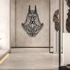 Anubis Metal Wall Art, Metal Art Wall Decor, Mythological Wall Art, Anubis Metal Decor, Egyptian Mythology Wall Hanging, Bedroom Decor, Livingroom Decor, Housewarming Gift (Silver, 48 x 33 inch / 121 x 85 cm) view 2