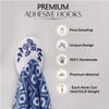Indian Shelf 3 Hooks 6 Strips Decorative Adhesive Hooks for Walls No Damage- Sticky Shower Loofah Holder - Adhesive Bathroom Hooks for Towels- Robe Hook- Sticky Kitchen Hook view 4