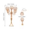 2 Pack 5 Arm Crystal Candelabra Centerpieces with Crystal Candle Holder Bowl, 21.5 Inch Tall Crystal Candle Holders for Home Wedding Anniversary Dinner Party Table Decoration Gold view 3