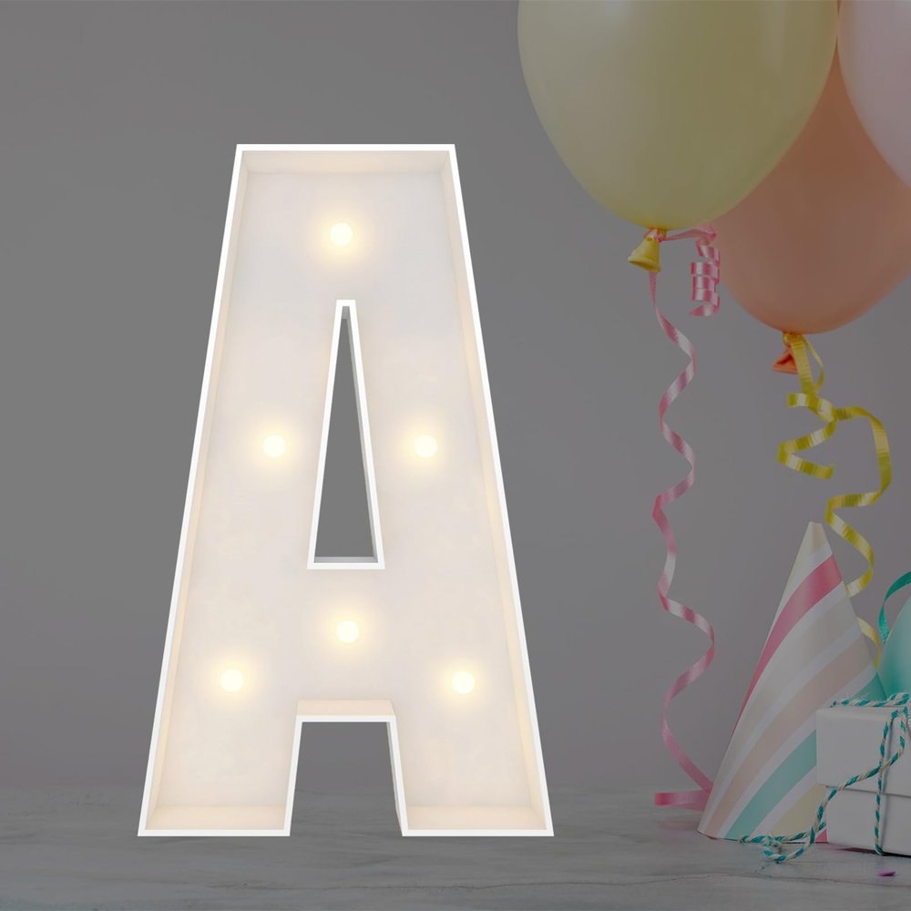 2FT Marquee Letters, Large Light Up Letter A for Birthday Party Decor