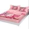 Valentine's Day Fitted Sheet Twin XL Size,Dessert Macaron Cake Drinks Bottom Sheets Bedding Set 2pcs for Girls Women Room Decor,Romantic Pink Deep Pocket Bed Sheet&Pillowcases view 2