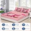 Valentine's Day Fitted Sheet Twin XL Size,Dessert Macaron Cake Drinks Bottom Sheets Bedding Set 2pcs for Girls Women Room Decor,Romantic Pink Deep Pocket Bed Sheet&Pillowcases view 3