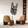 Anubis Metal Wall Art Decor, Egyptian God Decor, Metal Wall Art, Egyptian Mythology Wall Hanging, Metal Wall Art for Bedroom, Office Wall Hangings, Housewarming Gift (Silver, 24 x 13 inch / 60 x 33 cm) view 2