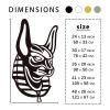 Anubis Metal Wall Art Decor, Egyptian God Decor, Metal Wall Art, Egyptian Mythology Wall Hanging, Metal Wall Art for Bedroom, Office Wall Hangings, Housewarming Gift (Silver, 24 x 13 inch / 60 x 33 cm) view 4