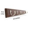 Wall Mounted Coat Rack Coat Hanger, Wall Hanging, Clothes Hook, Bag Rack, Wall Row Hook Behind Door, Brown Wooden Coat Hook, Coat Hook Rail Coat Rack Wall Mounted view 2