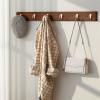 Wall Mounted Coat Rack Coat Hanger, Wall Hanging, Clothes Hook, Bag Rack, Wall Row Hook Behind Door, Brown Wooden Coat Hook, Coat Hook Rail Coat Rack Wall Mounted view 4