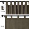 Fcosie Sepia Linen Room Darkening Curtains Tab Top Draperies Thermal Insulated Drapes Noise Reduction Panels Light Reducing Window Curtains Privacy Protection Drapery, 50" W x 108" L, 2 Panels view 2