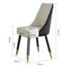 Country Dining Chair Farmhouse Faux Leather Chair with High Curved Back and Solid Wood Legs, Lounge Hospitality Chair Side Chair for Kitchen/Bedroom/Dining Room view 3