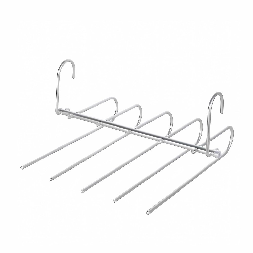 DELURA Pants Rack Space-Saving Heavy-Duty Magic Clothes Hanger, Aluminum Alloy Multi-Functional Trouser Rack, Wardrobe Storage Rack Suitable for Pants, Scarves, Towels, Ties, Etc.