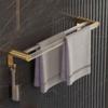 Bathroom Hardware Set, Gold Bath Accessories Wall Mounted Towel Rack,Towel Bar,Toilet Brush,Towel Hooks,Paper Holder,Double Bars view 1