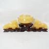 NATURAL MARBLE SHOP Feng Shui Yellow Jade Pi Yao/Pi Xiu Statue and Treasure Basin with 10 Pcs Ingot/Yuan Bao Wealth Porsperity Figurine, Best Housewarming Congratulatory Decoration view 1