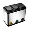 ALLC Kitchen Trash Can Trash Can with Pedal Trash Can 3 Inner Barrel Square Trash Can with Cover Indoor/Outdoor Garbage Sorting Bin Garbage Can for Bedroom Office Living Room view 1