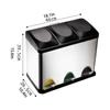 ALLC Kitchen Trash Can Trash Can with Pedal Trash Can 3 Inner Barrel Square Trash Can with Cover Indoor/Outdoor Garbage Sorting Bin Garbage Can for Bedroom Office Living Room view 2